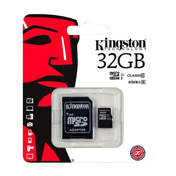 Kingston MicroSDHC Clase 10 UHSI 32GB cad  Memoria Flash