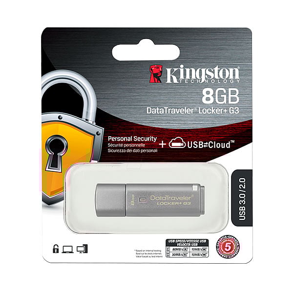 Kingston Data Traveler Locker G3 8GB  PenDrive