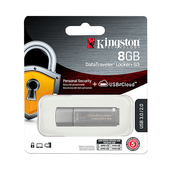 Kingston Data Traveler Locker G3 8GB  PenDrive