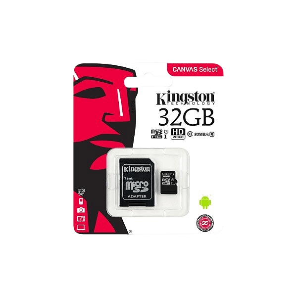 Kingston Canvas Select MicroSD 32GB cad  Memoria Flash