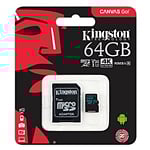 Kingston MicroSD Canvas Go 64GB cad  Memoria Flash