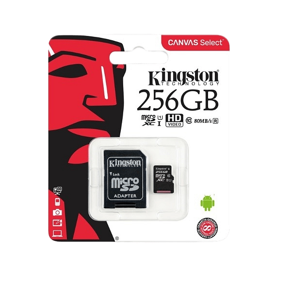 Kingston Canvas Select MicroSD 256GB cad  Memoria Flash