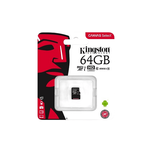 Kingston Canvas Select MicroSD 64GB  Memoria Flash