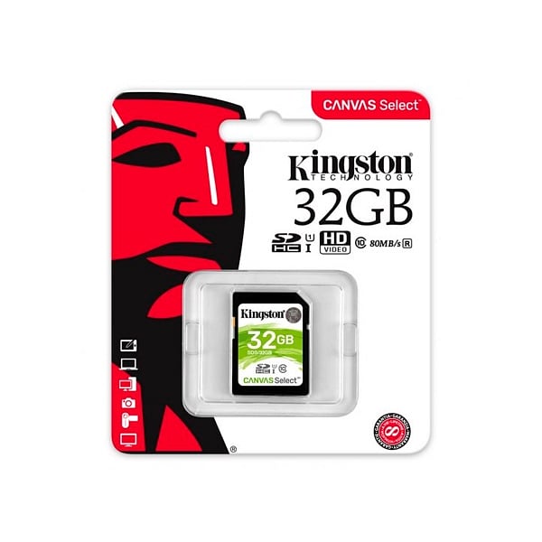 Kingston Canvas Select SDHC 32GB  Memoria Flash