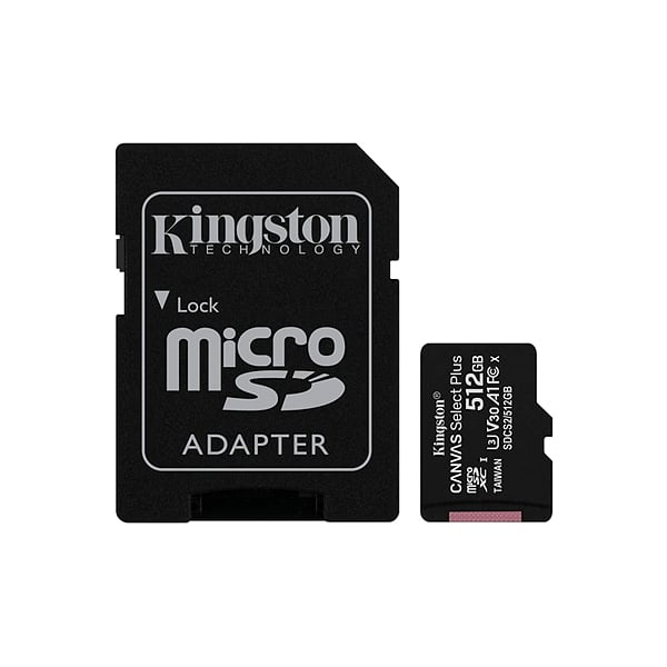 Kingston Canvas Select Plus 512GB Micro SD  Adapt  Tarjeta