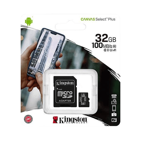 Kingston CANVAS Select Plus 32GB microSD HC con Adaptador