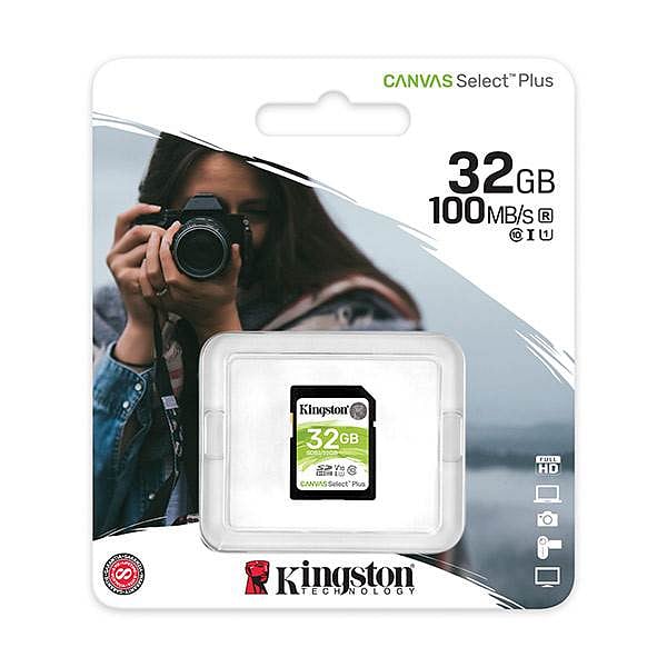 Kingston Canvas 32GB 100MBs  Tarjeta SD