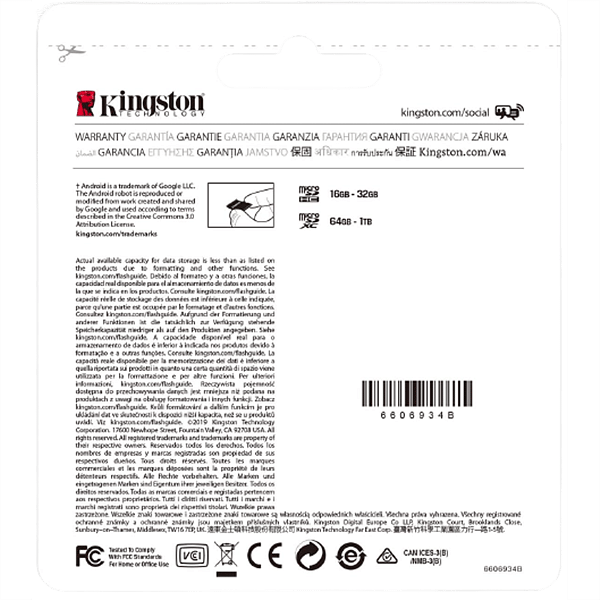 Kingston SDCS2256GB microSD XC clase 10 256GB ca