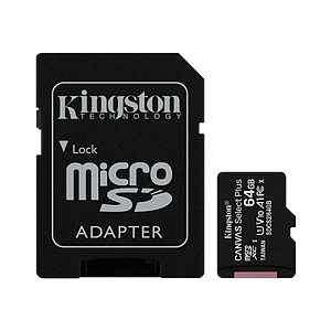 Kingston Canvas 64GB Clase 10 UHS cAdap  Tarjeta MicroSD