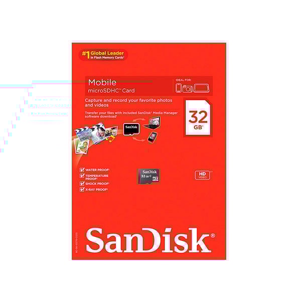 SanDisk  tarjeta de memoria flash  32 GB  microSDHC
