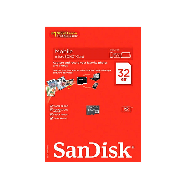 SanDisk  tarjeta de memoria flash  32 GB  microSDHC