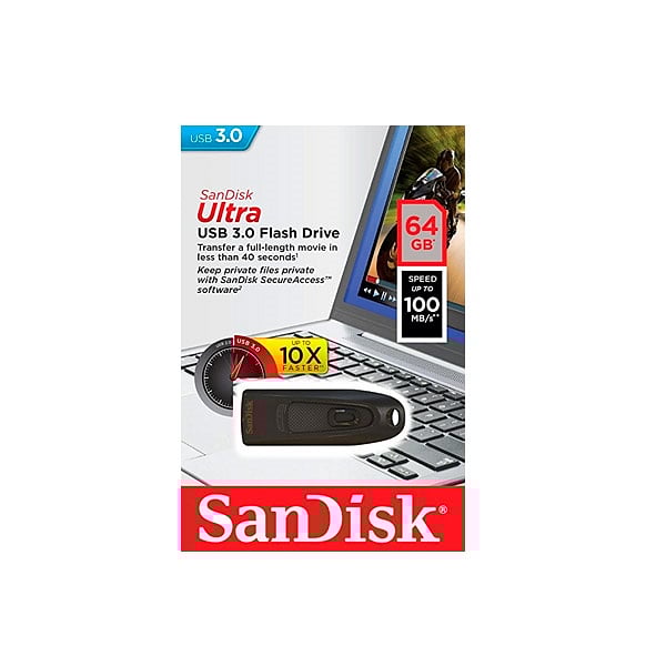 SanDisk Ultra USB 30 64GB 100MBs  Pendrive