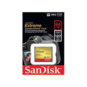 SanDisk Extreme 64GB 120MBs 85MBs  Tarjeta CompactFlash
