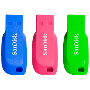 SanDisk Cruzer Blade 16GB pack de 3  PenDrive SanDisk Cruzer Blade 16GB pack de 3  PenDrive