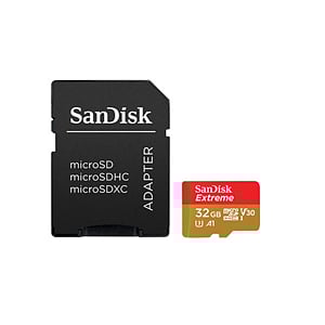 SanDisk Extreme 32GB 100MBs 60MBs cadap  Tarjeta microSD