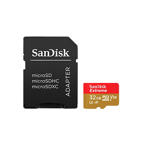 SanDisk Extreme 32GB 100MBs 60MBs cadap  Tarjeta microSD
