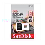 SanDisk Ultra 16GB 98MBs cadap  Tarjeta microSD