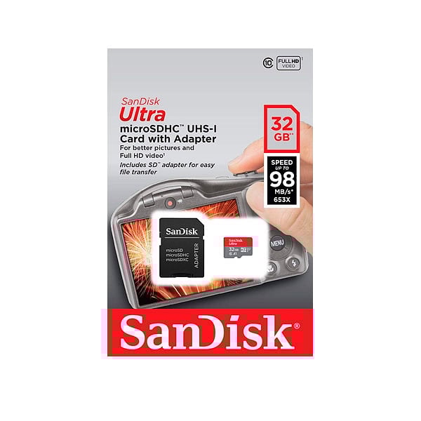 SanDisk Ultra 32GB 98MBs cadap  Tarjeta microSD