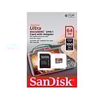 SanDisk Ultra 64GB 100MBs cadap  Tarjeta microSD