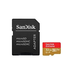 SanDisk Extreme 32GB 100MBs 60MBs cada  Tarjeta microSD