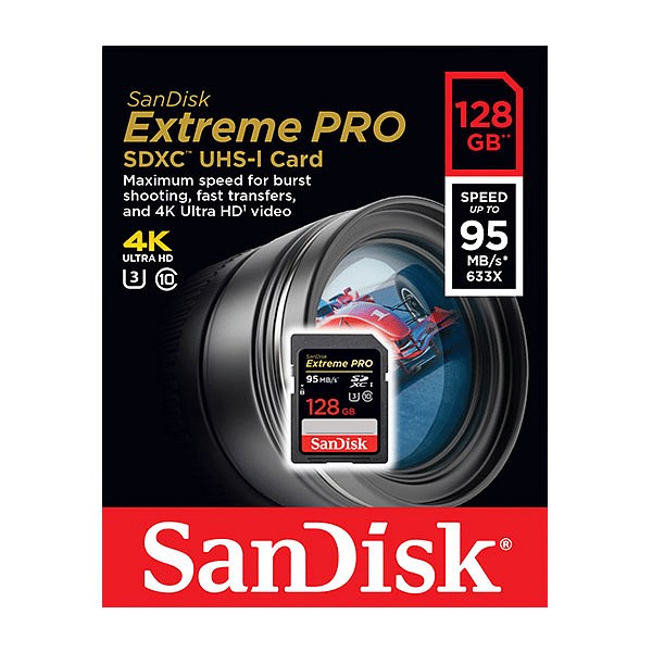 SanDisk Extreme Pro 128GB 95MBs 90MBs  Tarjeta SD