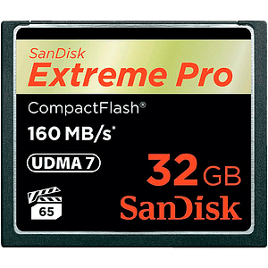 SanDisk Extreme Pro 32GB 160MBs  Tarjeta CompactFlash