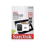 SanDisk Ultra Android 128GB 80MBs cadapt  Tarjeta microSD