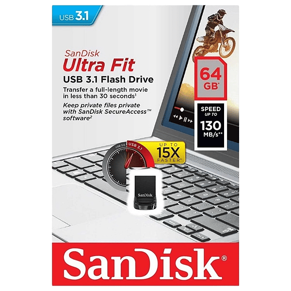 SanDisk Ultra Fit USB 31 64GB  PenDrive