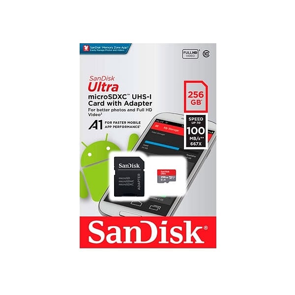SanDisk Ultra Android 256GB 100MBs cadap MicroSD
