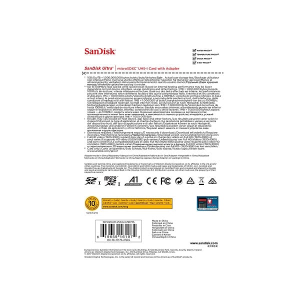 SanDisk Ultra Android 256GB 100MBs cadap MicroSD
