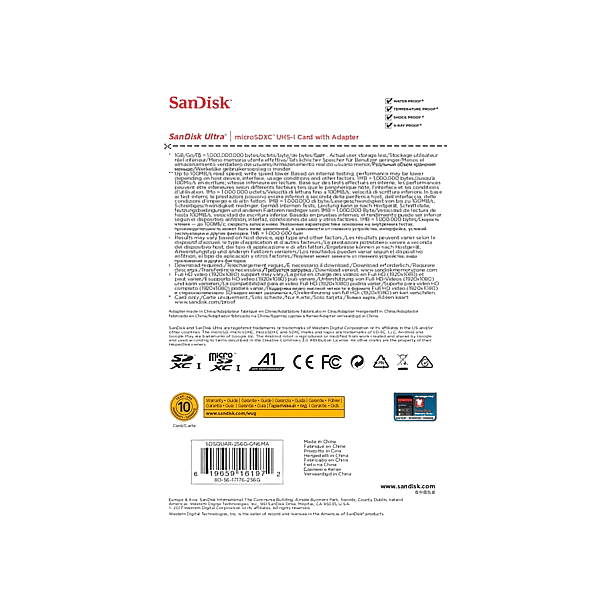 SanDisk Ultra Android 256GB 100MBs cadap MicroSD