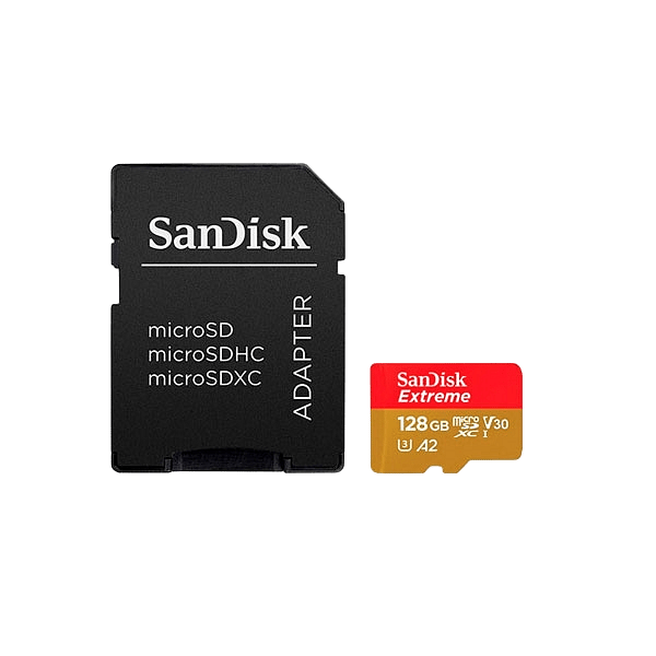 Sandisk Extreme MicroSD 128GB  adaptador  Rescue Pro Delx