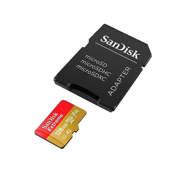 Sandisk Extreme MicroSD 128GB  adaptador  Rescue Pro Delx