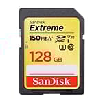 SanDisk Extreme 128GB 150MBs V30 UHSI U3  Tarjeta SD