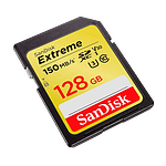 SanDisk Extreme 128GB 150MBs V30 UHSI U3  Tarjeta SD