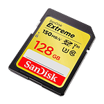 SanDisk Extreme 128GB 150MBs V30 UHSI U3  Tarjeta SD