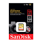 SanDisk Extreme 128GB 150MBs V30 UHSI U3  Tarjeta SD