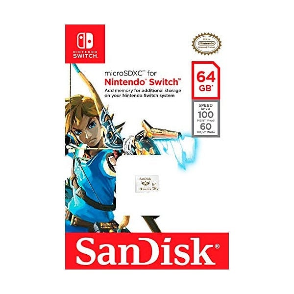 SanDisk Micro SD 64GB para Nintendo Switch Zelda  Memoria