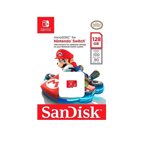 SanDisk Micro SD 128GB para Nintendo Switch Mario  Memoria