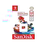 SanDisk Micro SD 128GB para Nintendo Switch Mario  Memoria