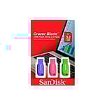 SanDisk Cruzer Blade 32GB Pack de 3 unidades  Pendrive