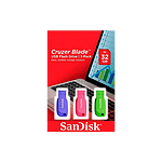 SanDisk Cruzer Blade 32GB Pack de 3 unidades  Pendrive