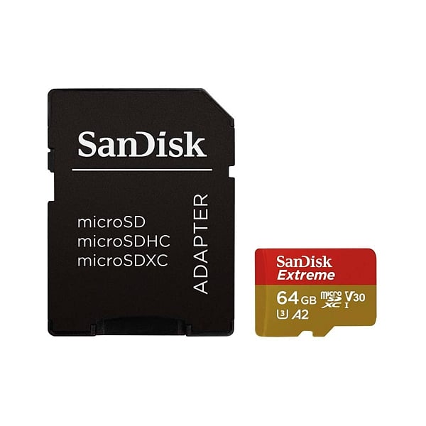SanDisk Extreme 64GB 160MBs cadap  Tarjeta microSD