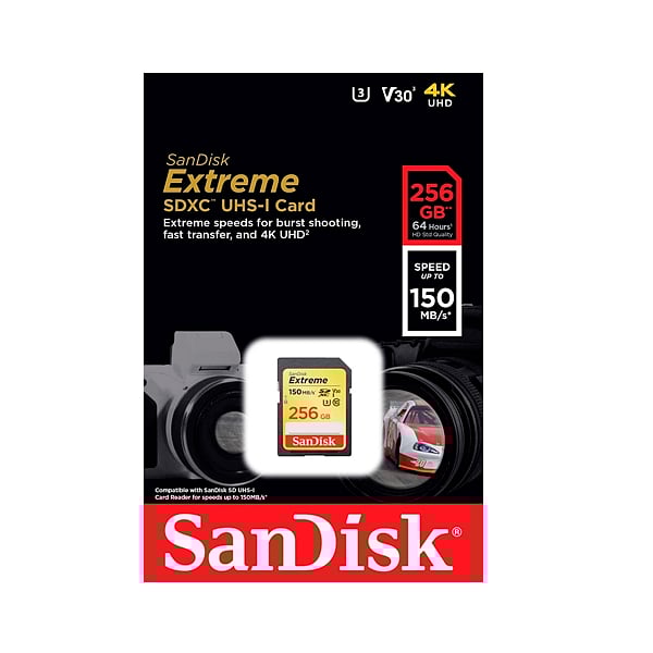 SanDisk Extreme 256GB 150MBs  Tarjeta SD