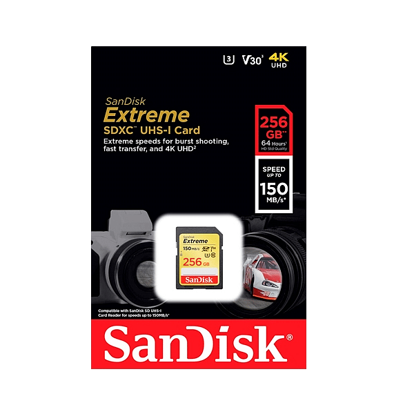 SanDisk Extreme 256GB 150MBs  Tarjeta SD