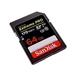 SanDisk Extreme Pro 64GB 170MBs  Tarjeta SD