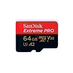SanDisk Extreme Pro 64GB 170MBs cAdap  Soft  MicroSD