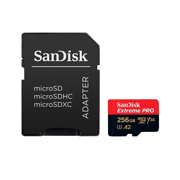 SanDisk Extreme Pro 256GB 170MBs cAdap  Soft  MicroSD