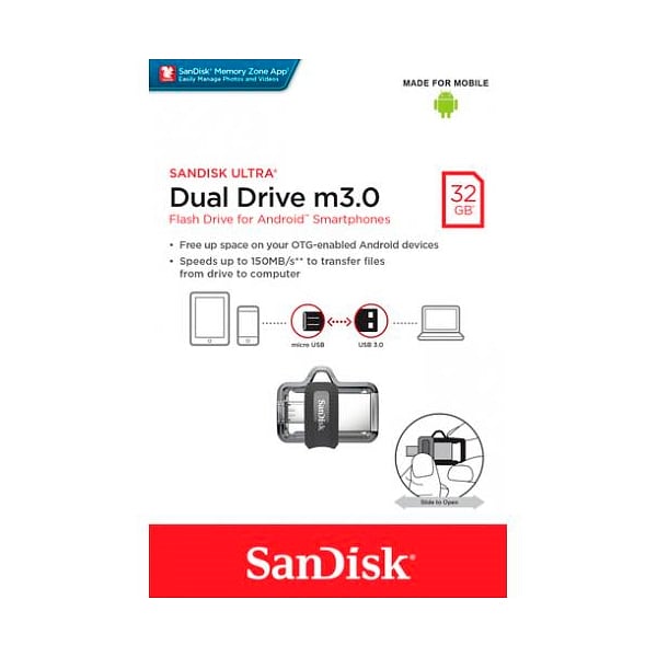 SanDisk Ultra Dual Drive m30 USB 30 32GB  PenDrive