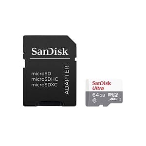 SanDisk Ultra 64GB 100MBs cadapt  Tarjeta microSD